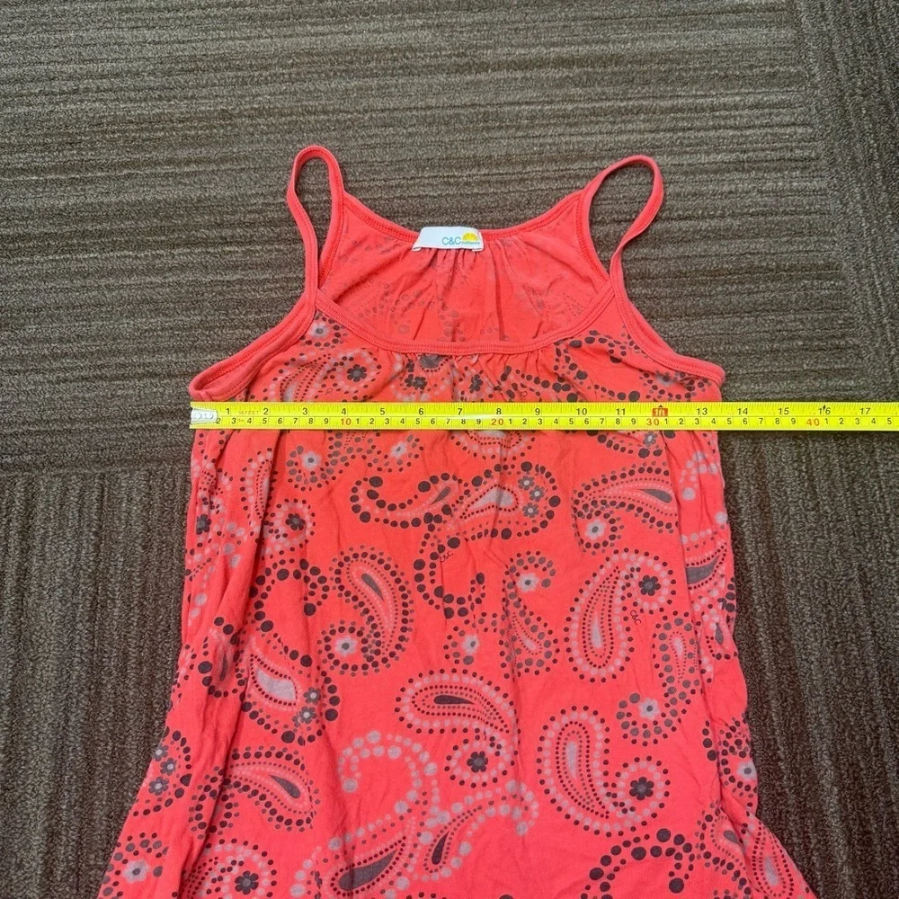 C&C California Coral Paisley Camisole Tank Top Black Grey Polka Dot - Picture 3 of 6